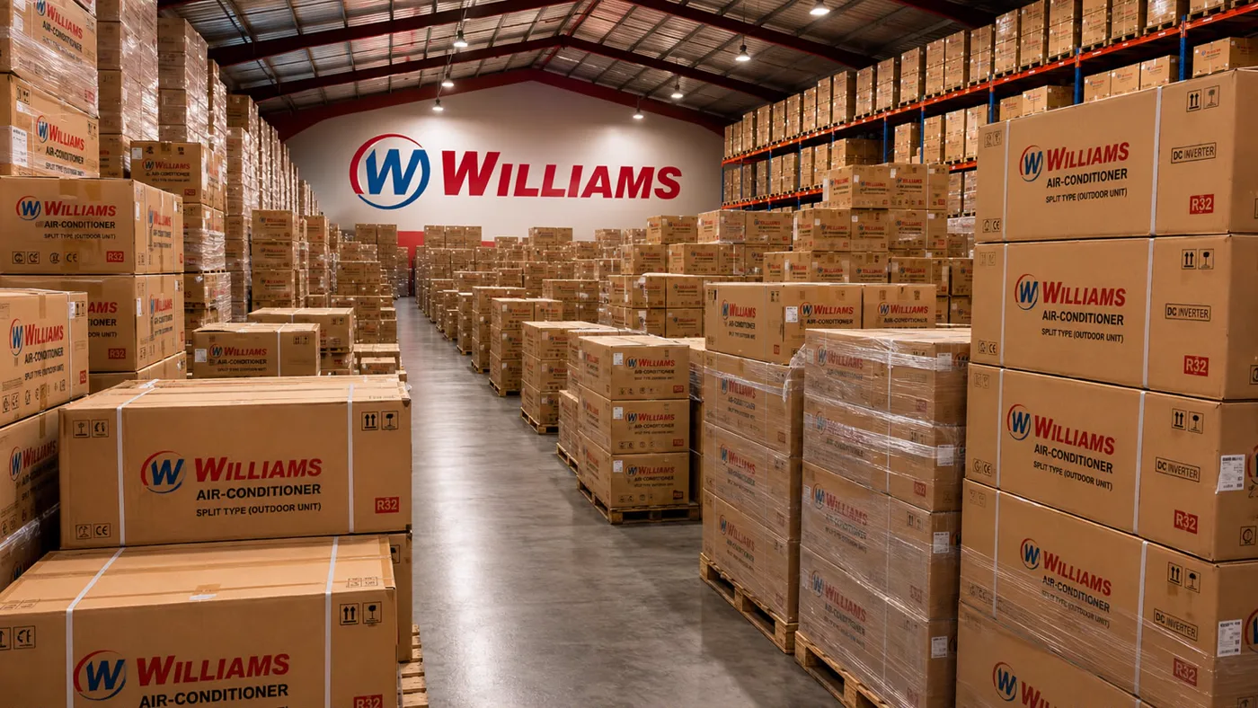 Williams stock in the group warehouse